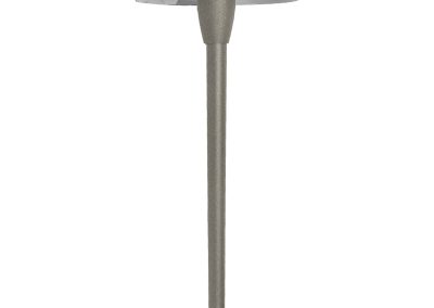 A single Zumbra 7 Series outdoor path light features a wide, rounded metal shade and a straight pole, displayed against a plain white background.