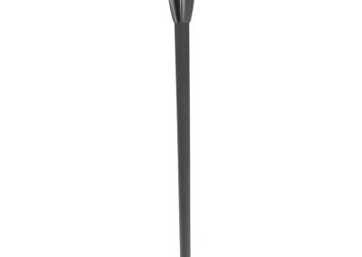 The Maxwell 9 Series outdoor pathway light fixture features a wide, conical shade and a slender, straight pole for modern elegance.