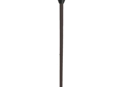 The Zumbra 9 Series outdoor path light has a dome-shaped top, slender pole, and pointed base for simple installation.