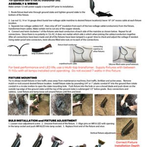 A flyer with instructions on how to use landscape lighting.