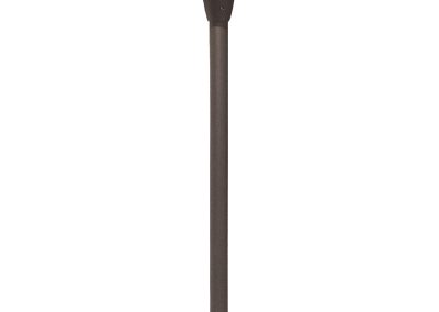 The Centino Heavy Duty Series offers a brown outdoor pathway light with a conical top and cylindrical post, ideal for landscape lighting.