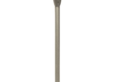 The Centino Heavy Duty Series outdoor pathway light in beige features a conical top, cylindrical post, and round base, shown against a white background.