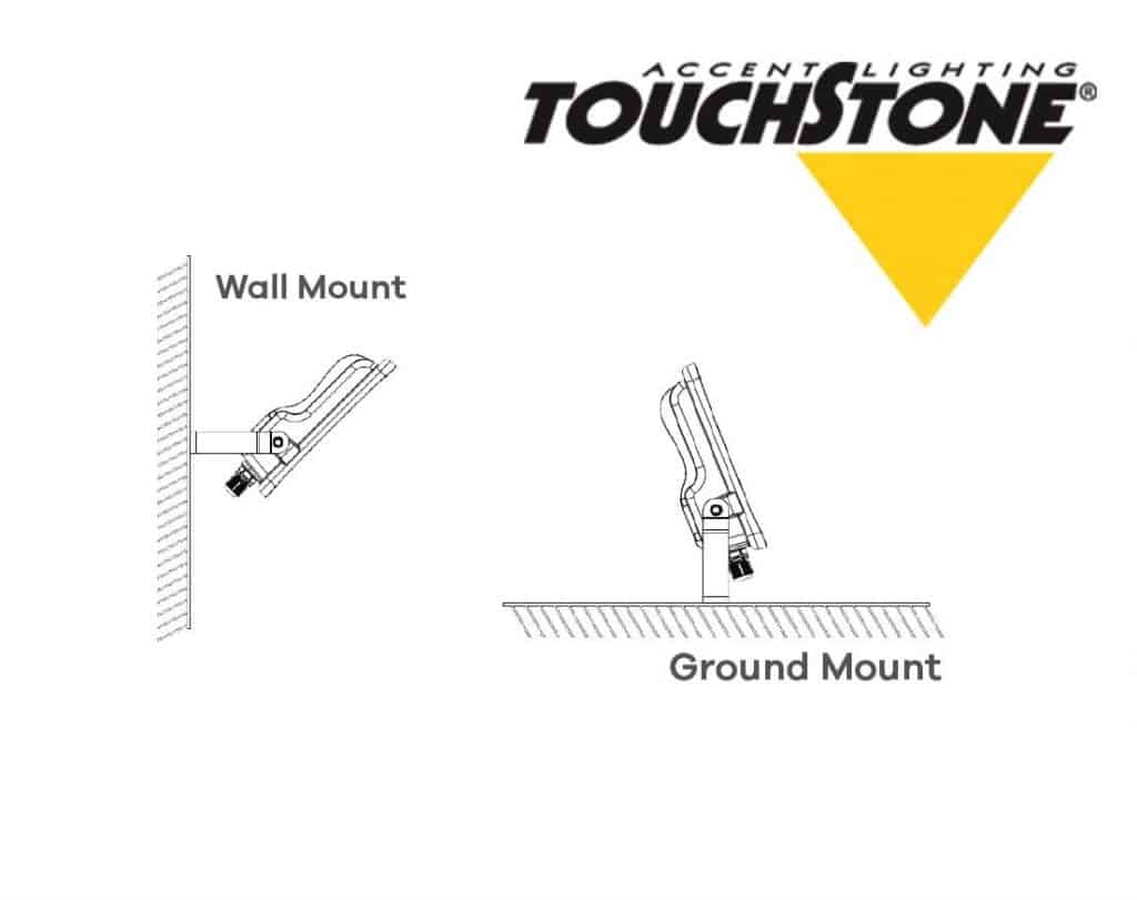Touchstone wall and ground mount for garden lights and walkway lights.