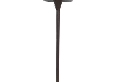 The Centino Flat Series bronze outdoor path light features a wide, conical shade on a straight, narrow pole, making it perfect for stylish garden or walkway lighting.