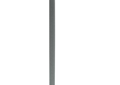 The Loo Series features a metal L-shaped post with a textured gray finish, shown side-on against a white background—ideal for adding style and durability to your bathroom.