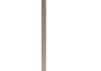 The Loo Series: A metal L-shaped bracket with a textured surface, photographed against a white background, designed for mounting fixtures in the loo.