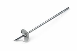 The Plastic Transformer is a paint mixer attachment with a long shaft and a circular mixing blade, photographed on a white background.